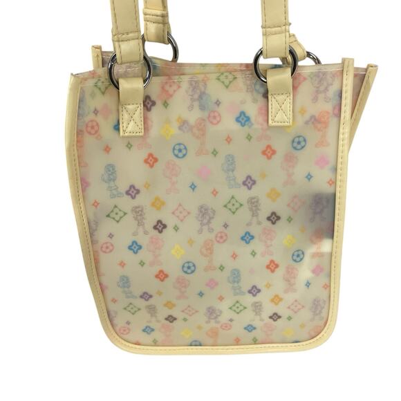 Vintage Bratz Doll Y2K 2000's Vinyl Jelly Monogram Bag Purse Tote Frosted - Picture 4 of 11